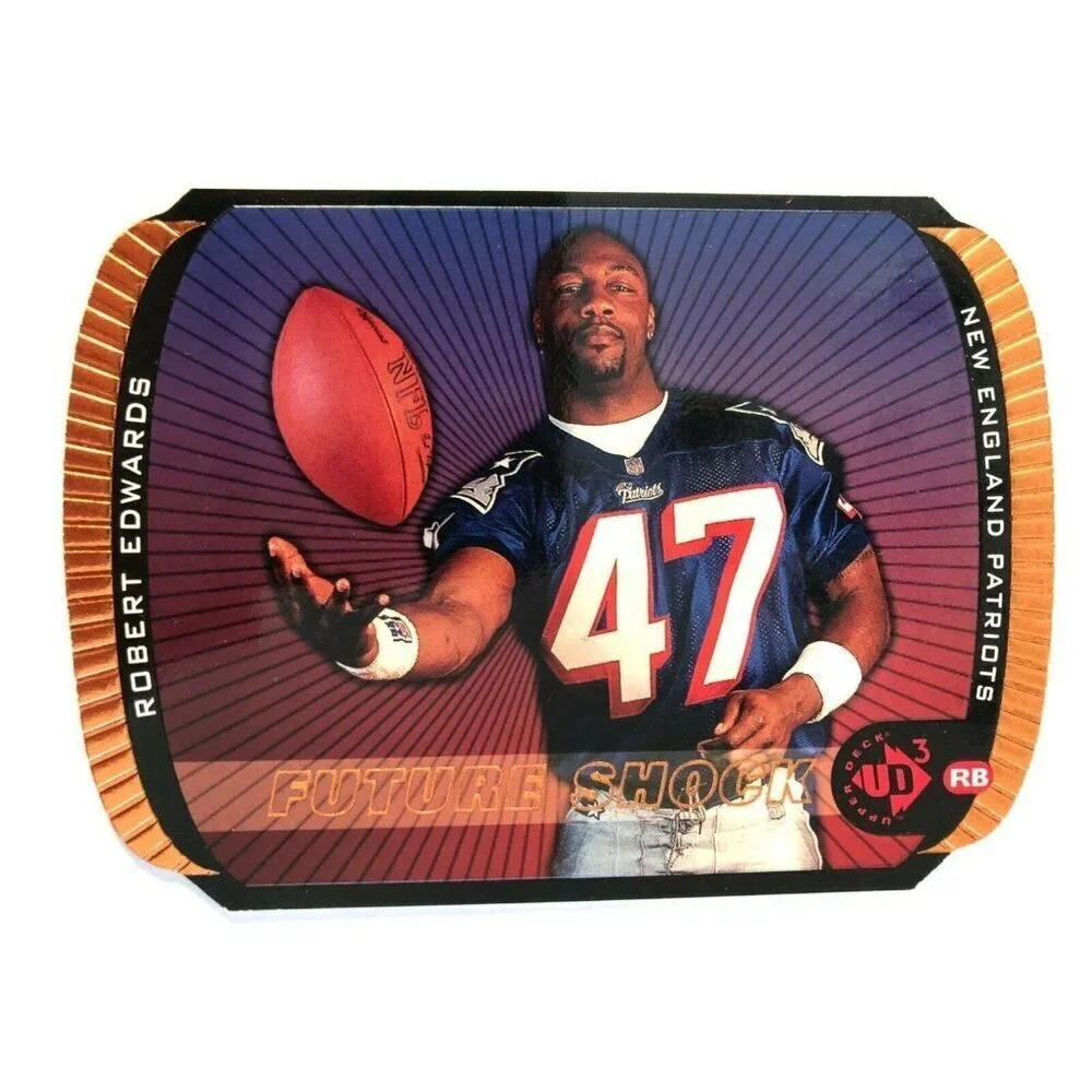 1998 Upper Deck UD3 Die Cut Robert Edwards #16 Rookie RC Patriots 1988/2000